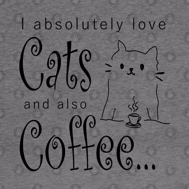 Coffee Cats Love Quote Cute Comic Monday Morning Caffeine Gift Cat Lover Present Birthday by Kibo2020